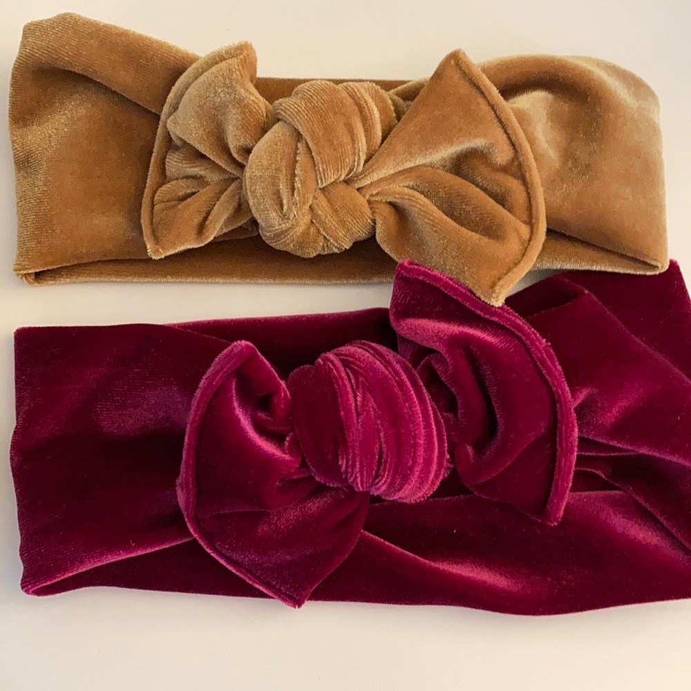 Turbans for tots velvet headband set